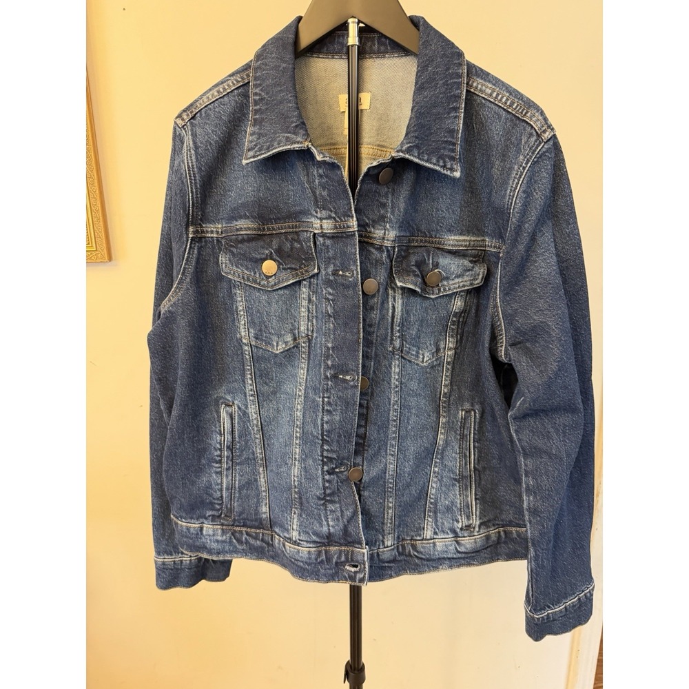 Classic Demin JCP/ANA Trucker Jacket Womens XL Blue Cotton Button Up